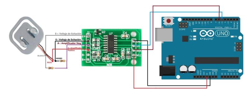 Celda De Carga 50kg Sensor De Fuerza Peso Mas Módulo Hx711 - Imagen 5