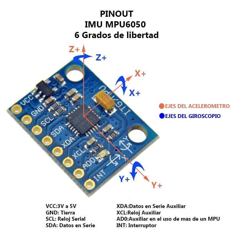 Modulo 6y 521 Mpu6050 Giroscopio Acelerometro Arduino Robot Electronica 8921