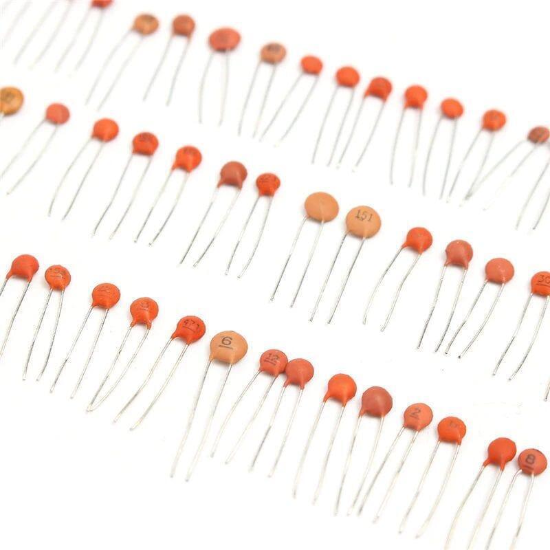 thumbnail image 2 of 25 Value Ceramic Capacitor Assortment Kit – 250 Piece, 50V, ±10%, Through Hole Disc Capacitors 2 of 2