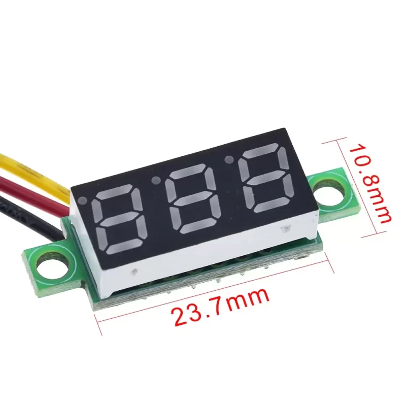 Mini Voltimetro Digital 7 Segmentos 3.5v A 30v Dc - Imagen 3