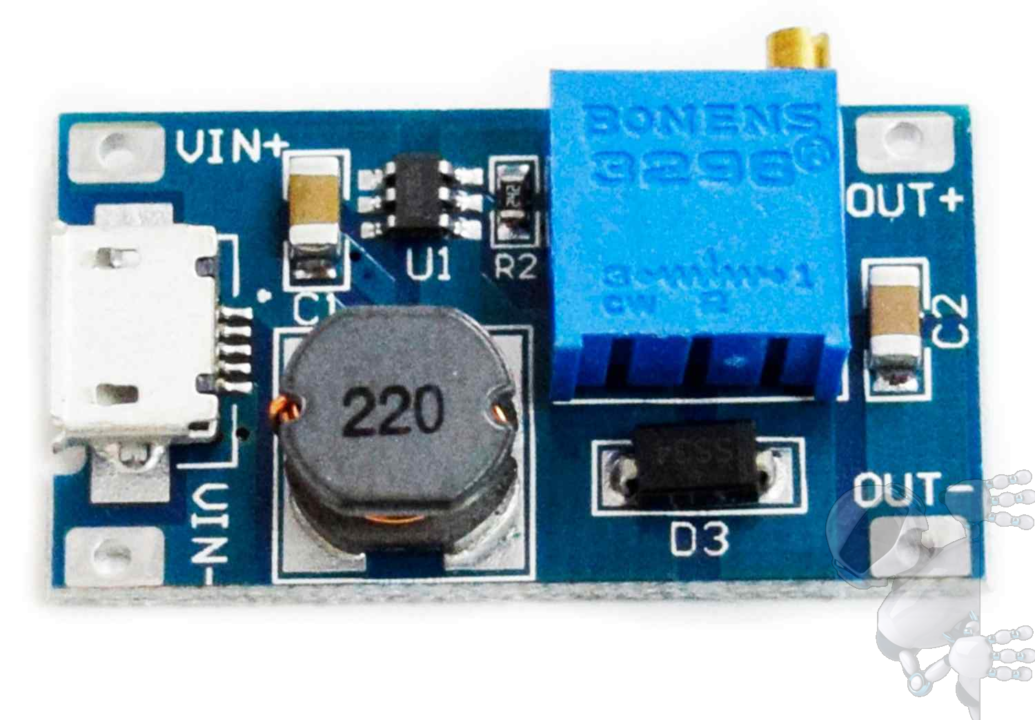 Modulo Convertitore Boost MT3608 DC-DC USB C - Diamond Circuits - 2V-24V A 5V-28V 2A