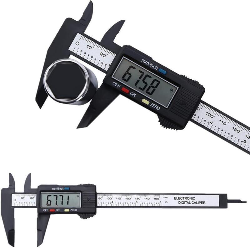 Calibrador Pie De Rey Digital Fibra De Carbono + Batería - Imagen 6