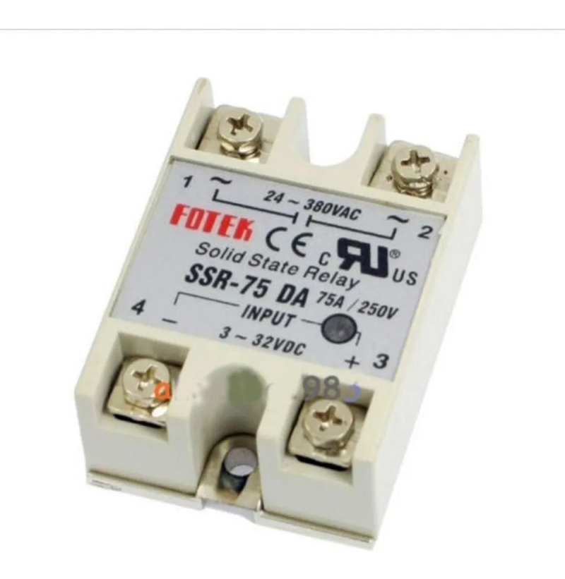 Rele De Estado Solido Ssr-75Da 75a 24-380vac Fotek