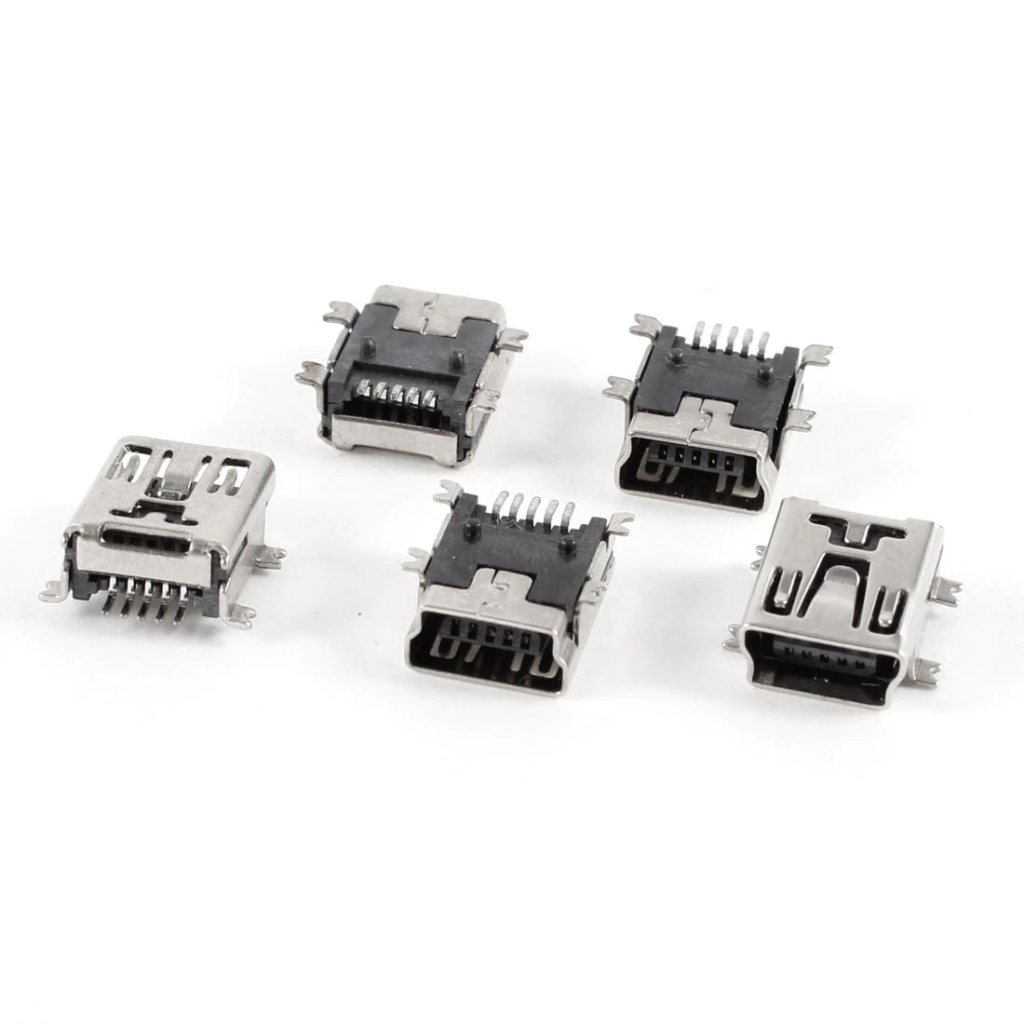 Pack 10 Conector Mini Usb Tipo B 5 Pines Hembra Smd Robot Electronica 6312