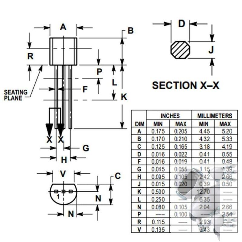 Kit 2 TRANSISTOR MOSFET 2N7000 60V 350MA TO-92 - Imagen 3