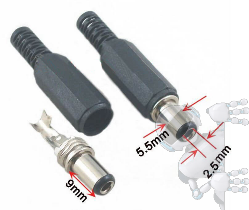 Kit 3 Conector Jack Macho 5.5 x 2.1mm - Imagen 3