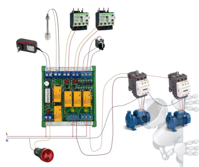 Modulo Alternador Control De Motores V1.0 Bombas Compresores