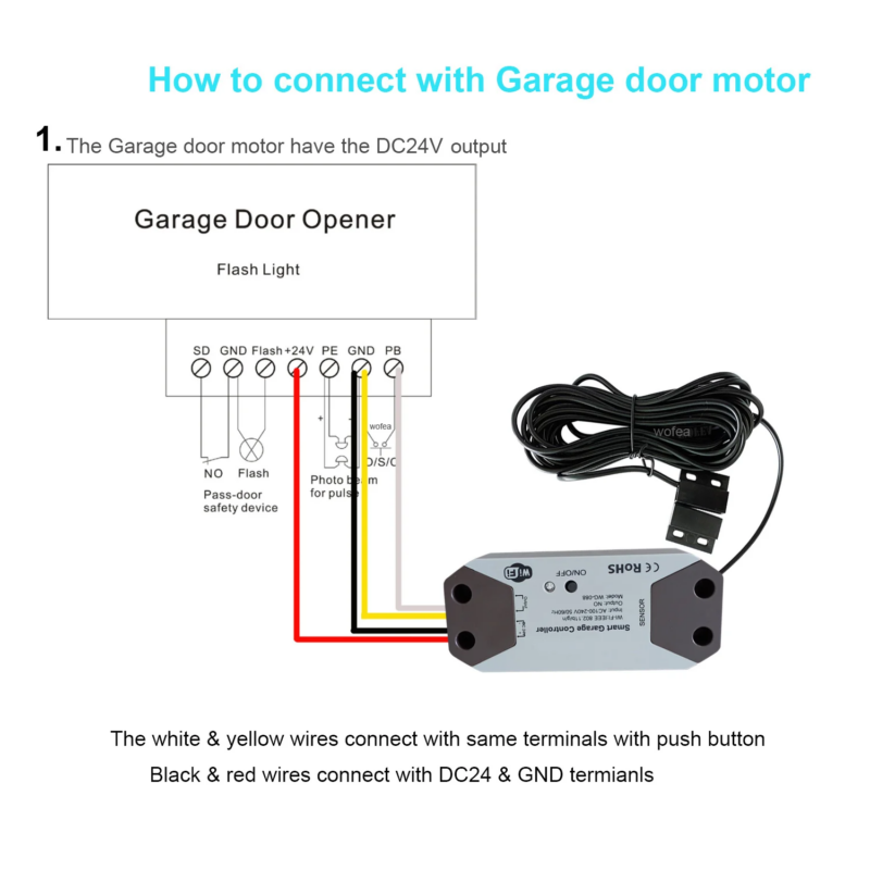 Control De Garaje Wifi 12a24vdc, Wrok, Alexa Y Google Home - Imagen 5